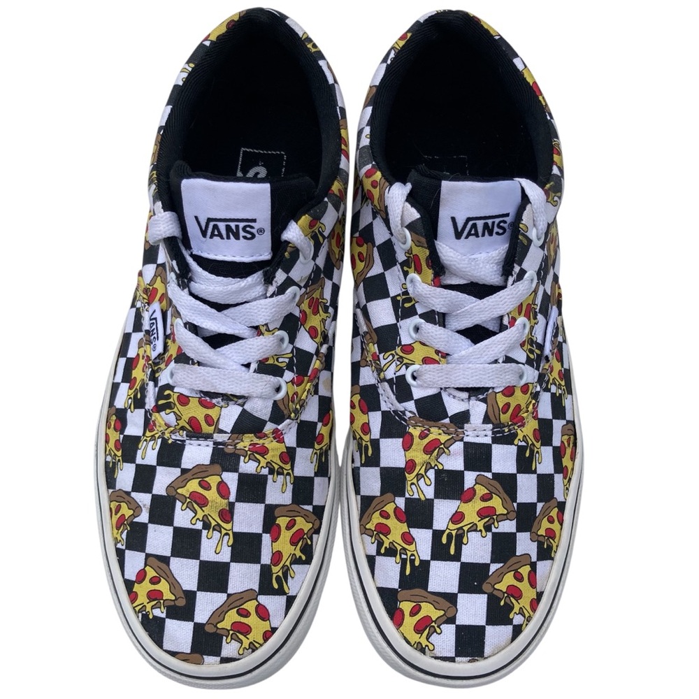 VANS Doherty Pizza Party Checkerboard Sneakers Youth Boys sz 5 Shoes Skaters